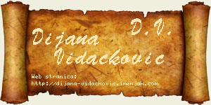 Dijana Vidačković vizit kartica
